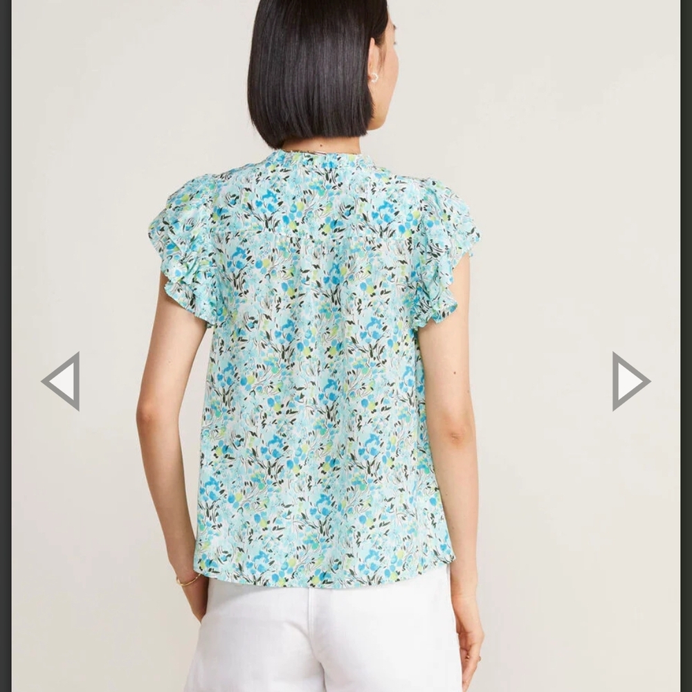 Vineyard Vines 100% Silk Floral Top - Picture 7 of 8